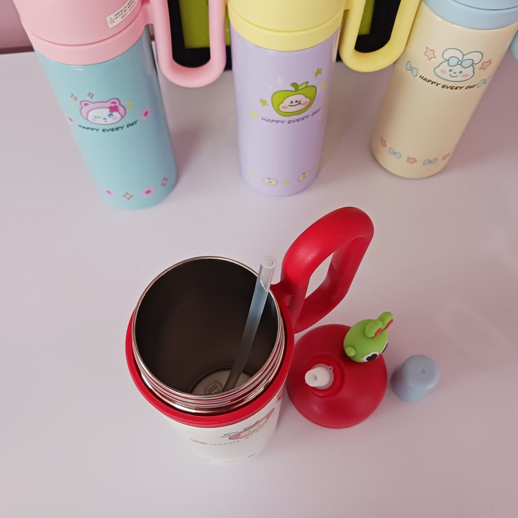 Happy Every Day Insulated Bottle with Straw | 800 ml