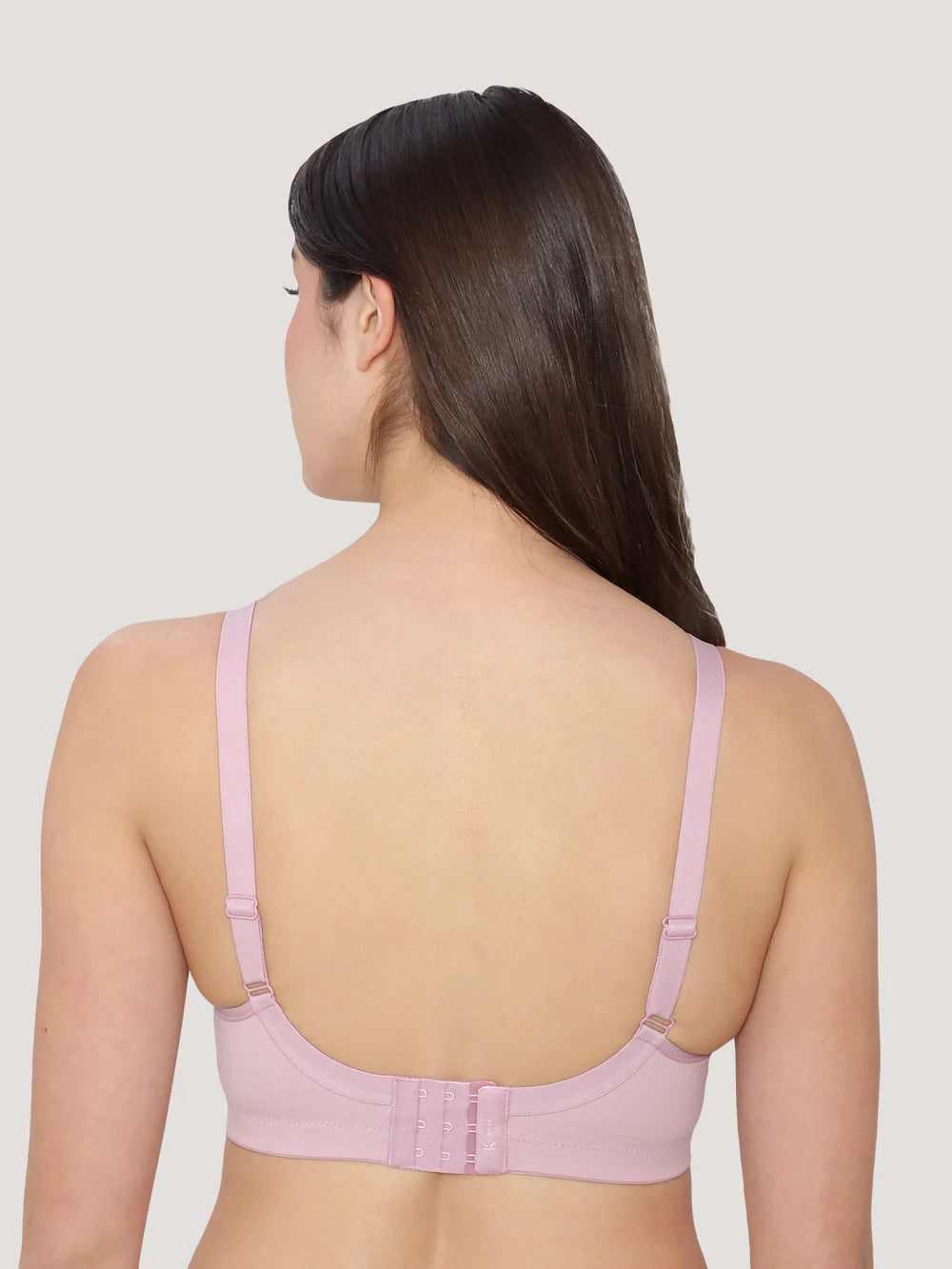 K LINGERIE Chase Double Layered Cups Center Lace Full Coverage Seamless Bra