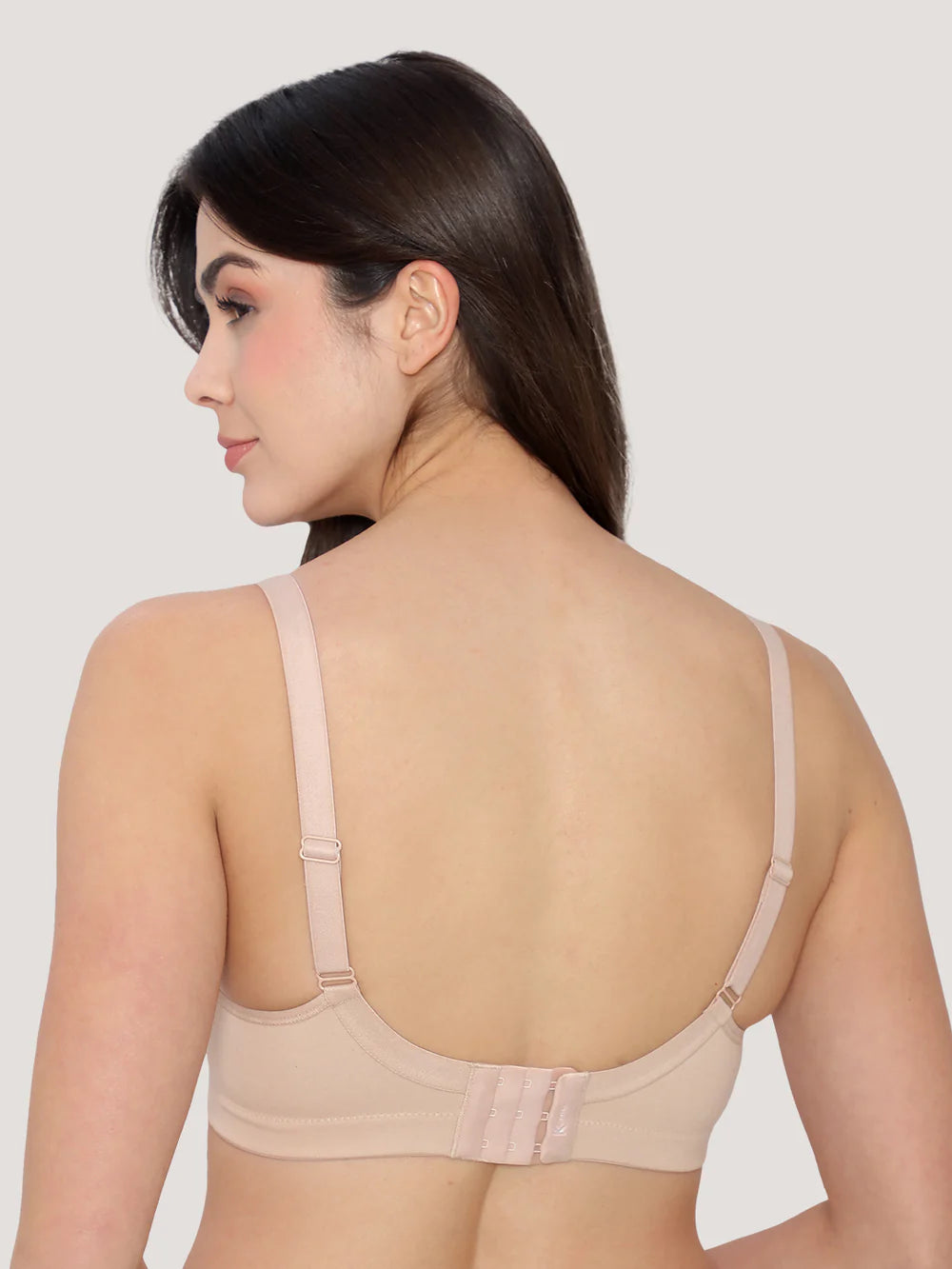 K LINGERIE Chase Double Layered Cups Center Lace Full Coverage Seamless Bra
