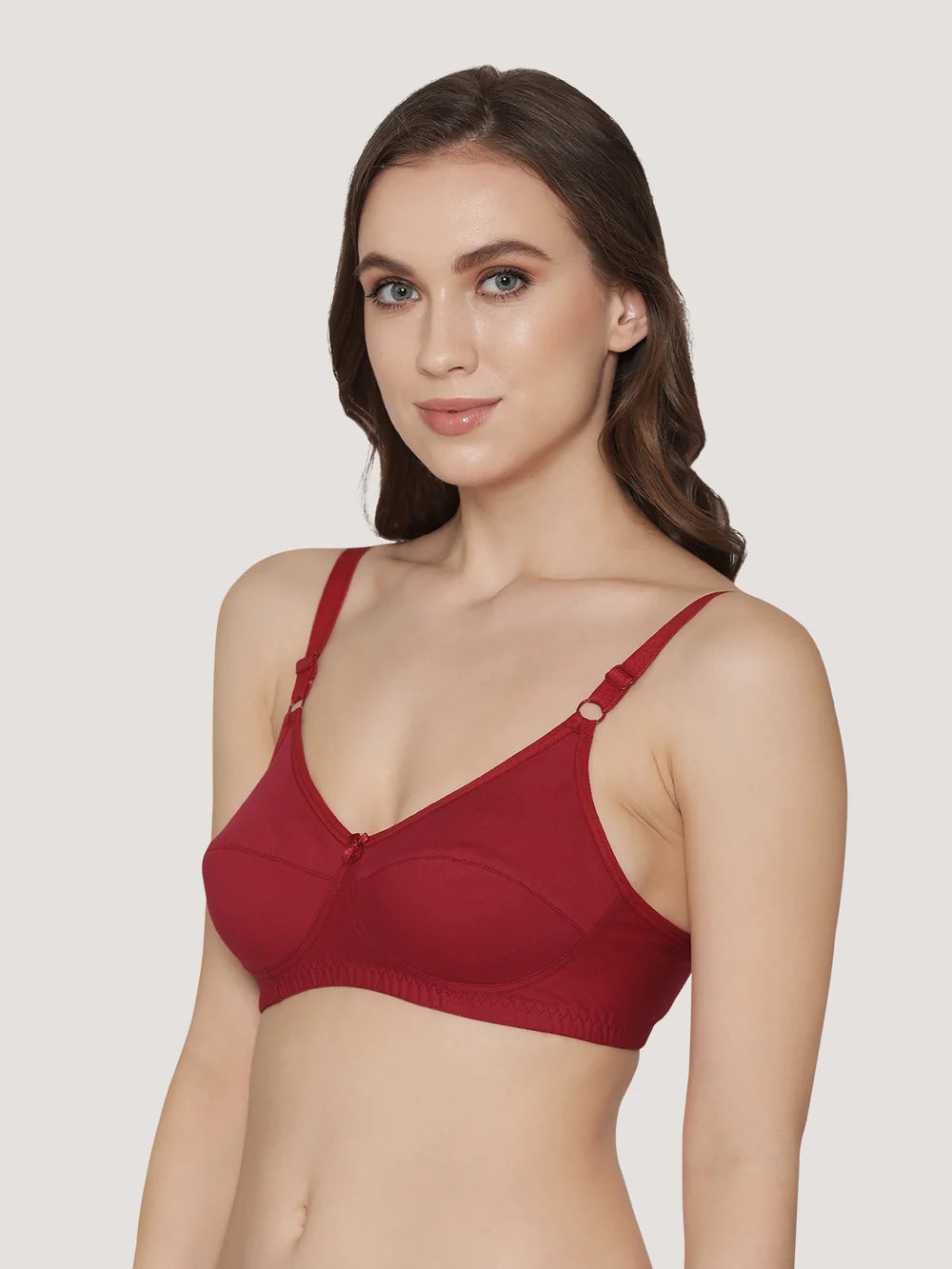 K LINGERIE Manvi Women's Non Padded Wirefree Cotton Everyday Bra (Kalyani)