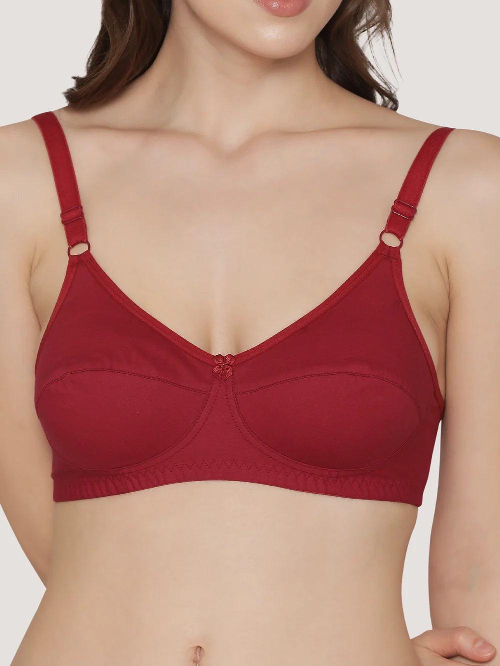 K LINGERIE Manvi Women's Non Padded Wirefree Cotton Everyday Bra (Kalyani)