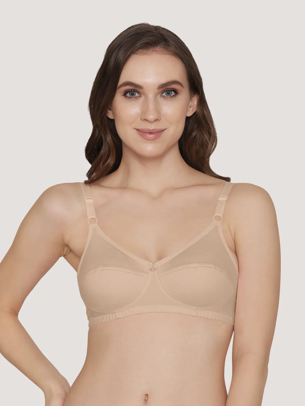 K LINGERIE Manvi Women's Non Padded Wirefree Cotton Everyday Bra (Kalyani)