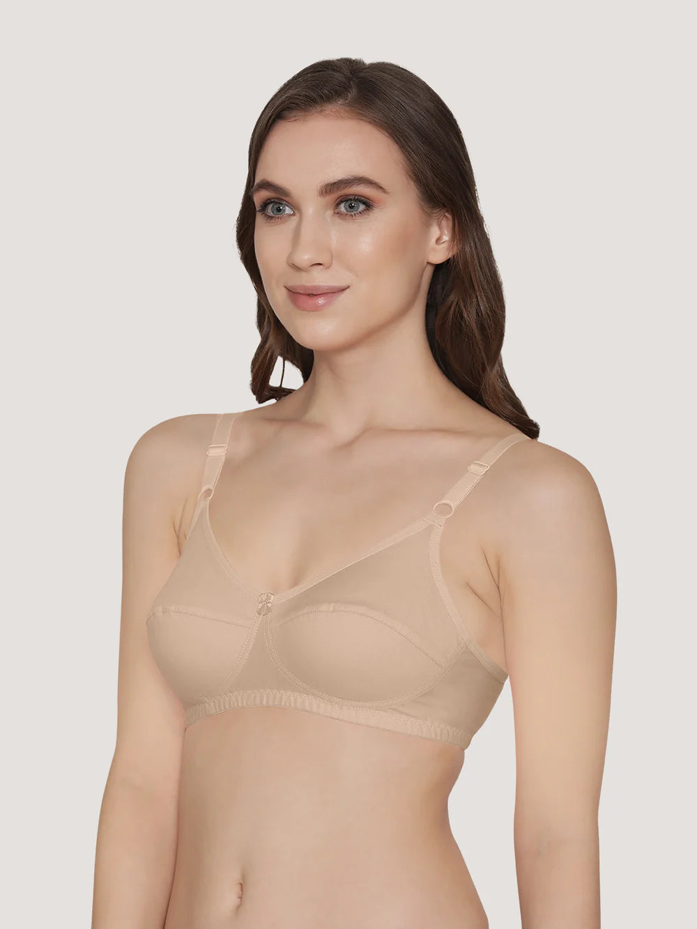 K LINGERIE Manvi Women's Non Padded Wirefree Cotton Everyday Bra (Kalyani)