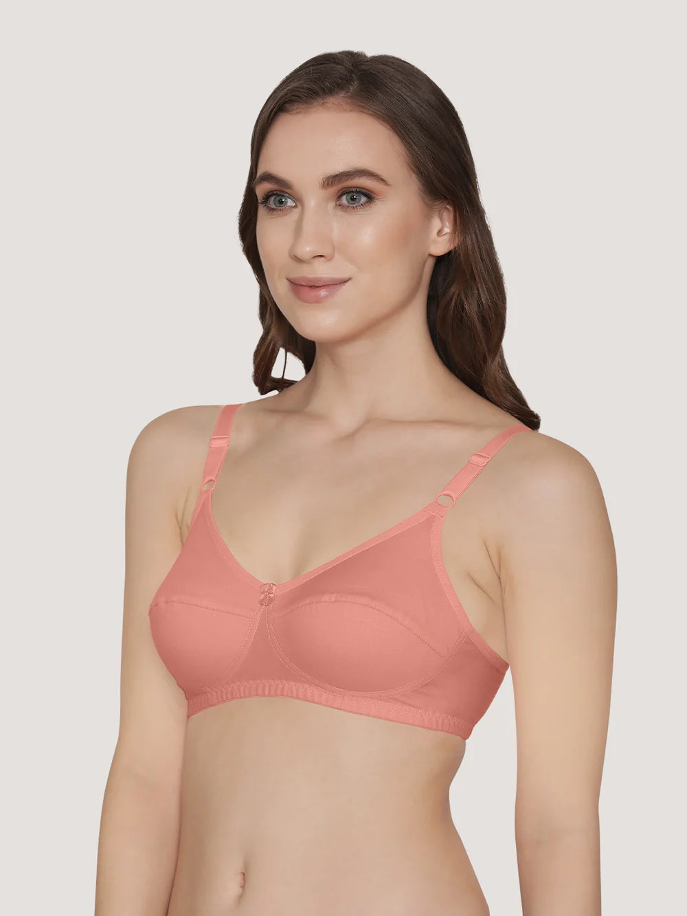 K LINGERIE Manvi Women's Non Padded Wirefree Cotton Everyday Bra (Kalyani)