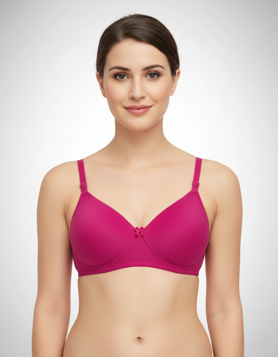 ILARIA Golden Padded Non-Wired Full Coverage T-Shirt Bra